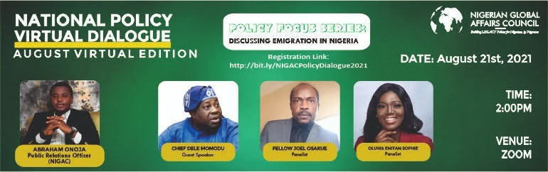 Policy Dialogue on Emigration and Positive effects on the Nigerian Economy